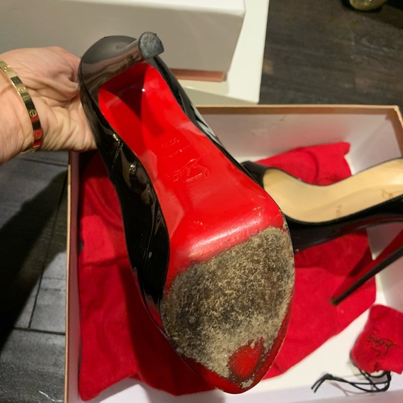 Black platform heels christian louboutin - Picture 4 of 7